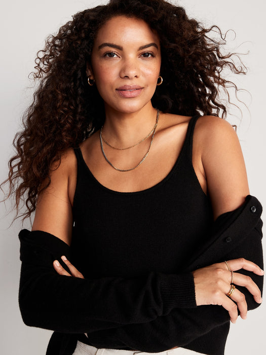 Cozy Cropped Sweater Tank Top for Women