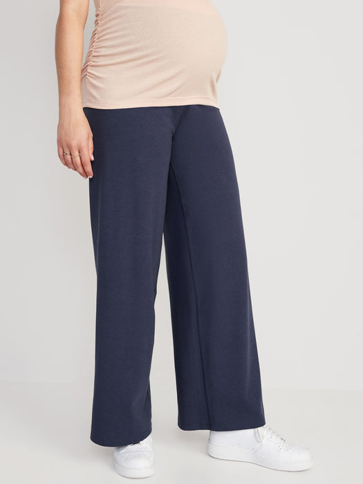 Maternity Rollover-Waist PowerChill Wide-Leg Pants