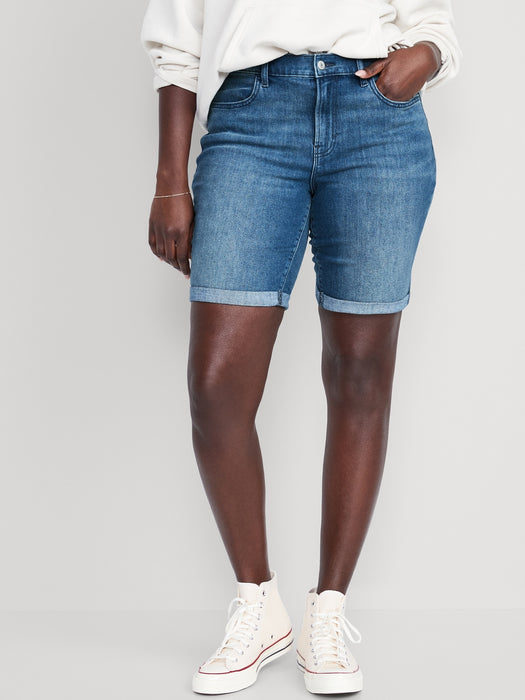 Mid-Rise Wow Jean Shorts for Women -- 9-inch inseam