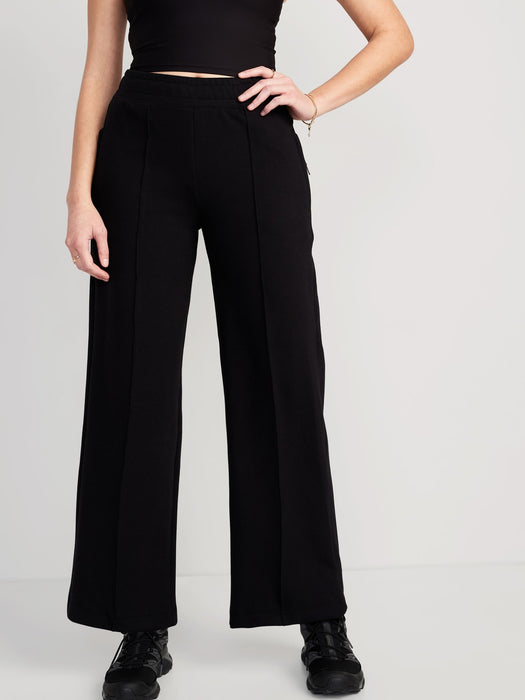 High-Waisted Dynamic Fleece Wide-Leg Pants for Women