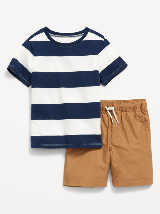 T-Shirt and Pull-On Shorts Set for Toddler Boys