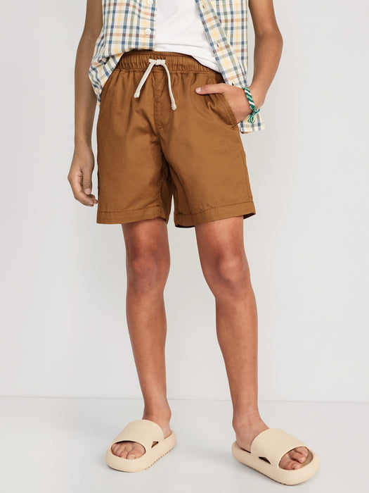 Twill Non-Stretch Jogger Shorts for Boys (Above Knee)