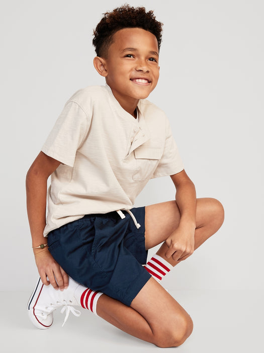 Twill Non-Stretch Jogger Shorts for Boys (Above Knee)