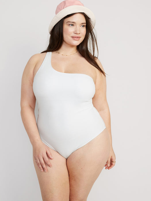 One-Shoulder Pucker Swimsuit for Women