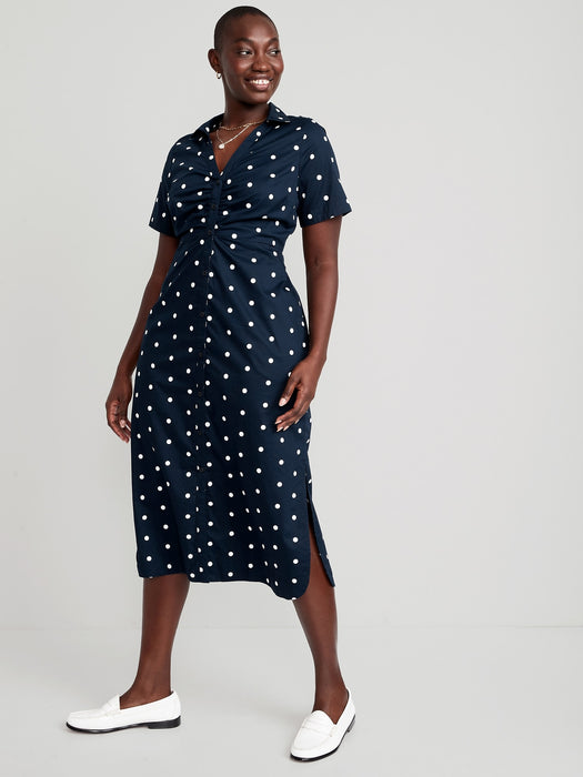 Cutout Midi Shirt Dress for Women