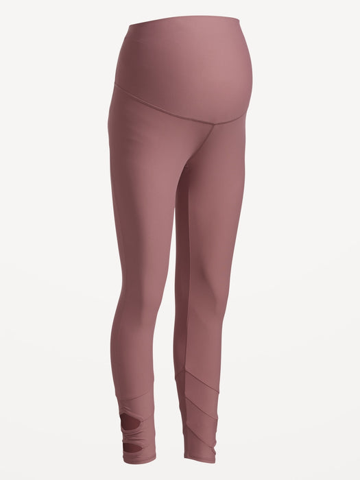 Maternity Full-Panel PowerSoft Cutout 7/8-Length Leggings