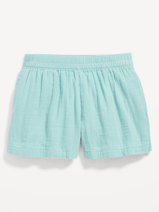 High-Waisted Double-Weave Shorts for Girls