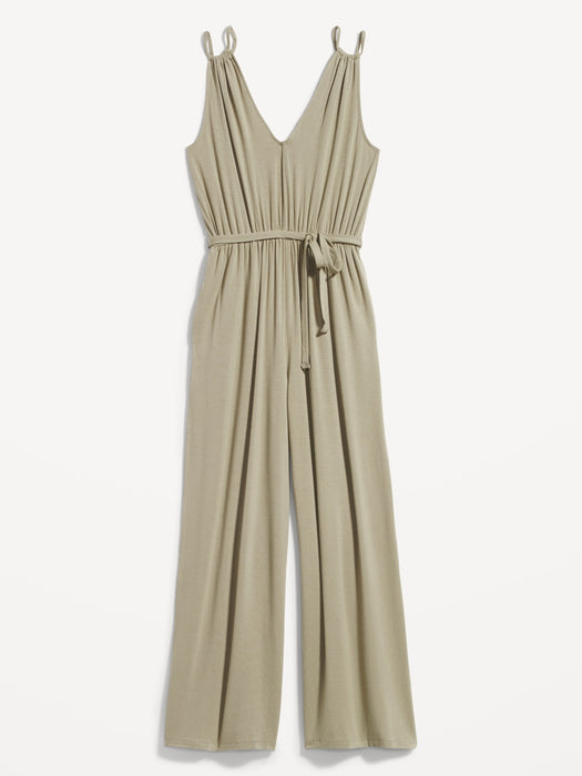 Sleeveless Double-Strap Ankle-Length Jumpsuit for Women