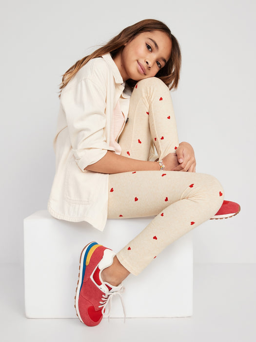 Printed Built-In Tough Full-Length Leggings for Girls