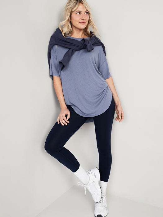 UltraLite Rib-Knit Tunic T-Shirt for Women