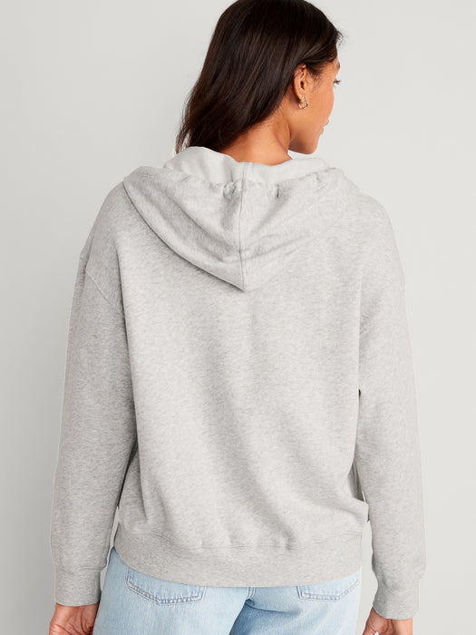 Slouchy Fleece Full-Zip Hoodie for Women