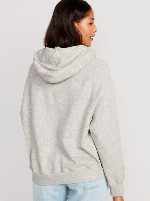 Oversized Fleece Logo Graphic Hoodie for Women