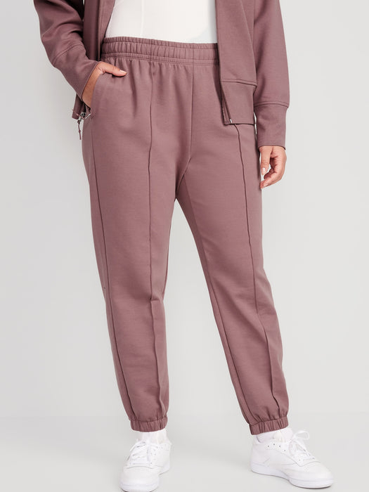 High-Waisted Dynamic Fleece Pintucked Sweatpants for Women