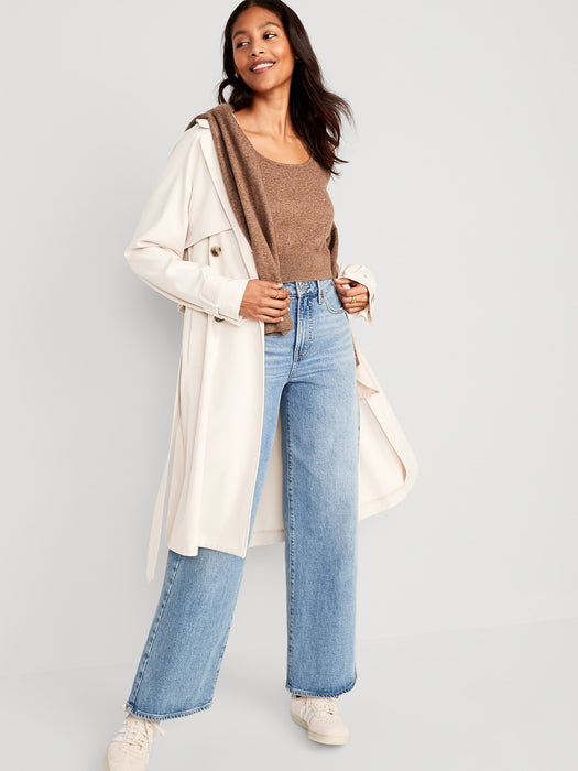 Cozy Cropped Sweater Tank Top for Women