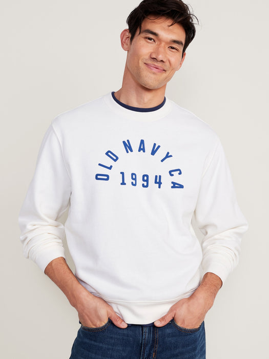 Oversized Logo-Graphic Crew-Neck Sweatshirt for Men