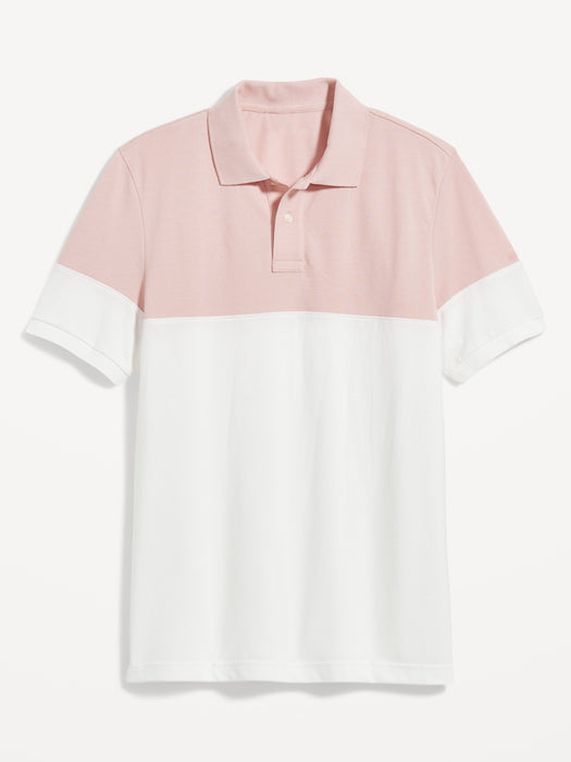 Color-Block Classic Fit Pique Polo for Men