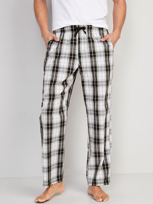 Printed Poplin Pajama Pants for Men