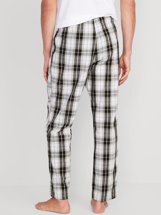 Printed Poplin Pajama Pants for Men