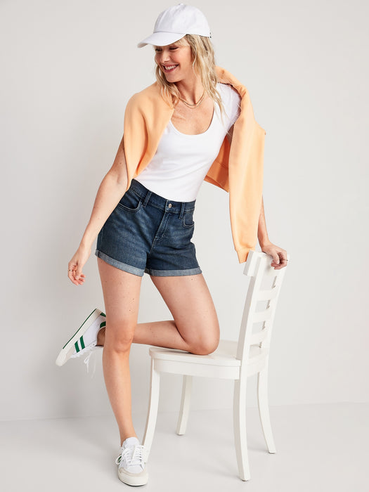 Mid-Rise Wow Jean Shorts for Women -- 3-inch inseam