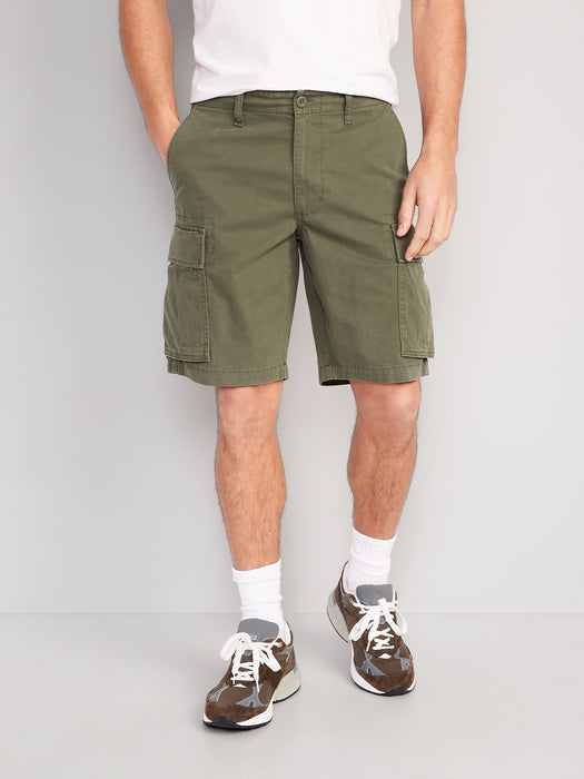 Relaxed Lived-In Cargo Shorts for Men -- 10-inch inseam
