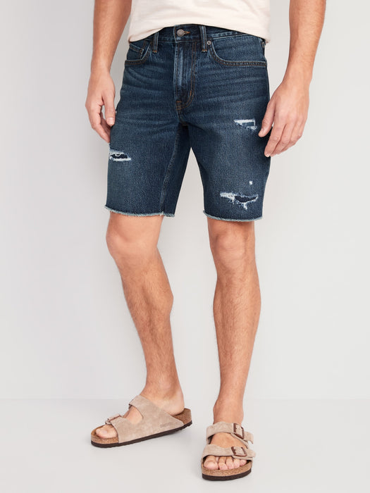 Slim Built-In Flex Cut-Off Jean Shorts for Men -- 9.5-inch inseam