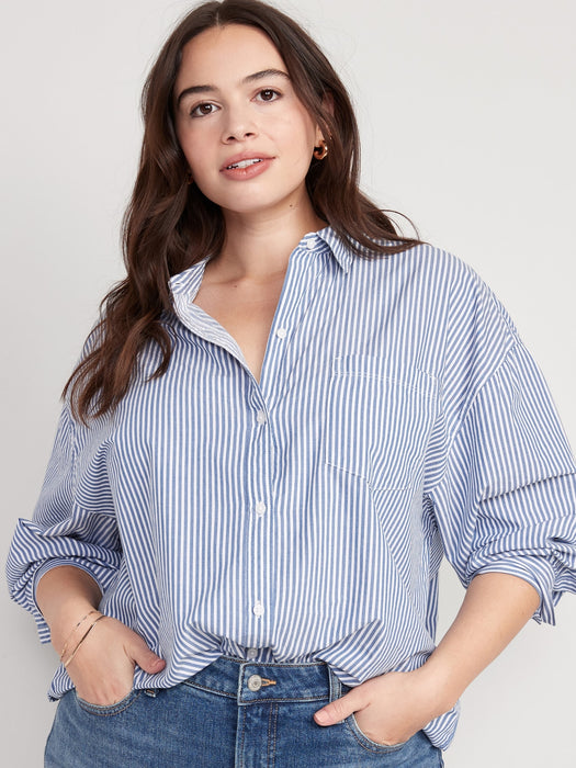 Oversized Button-Down Boyfriend Shirt