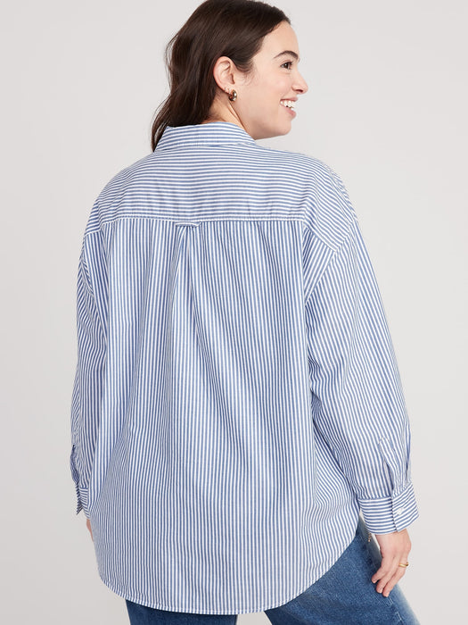 Oversized Button-Down Boyfriend Shirt