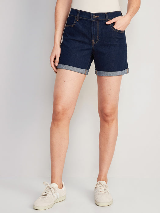 Mid-Rise Wow Jean Shorts for Women -- 5-inch inseam