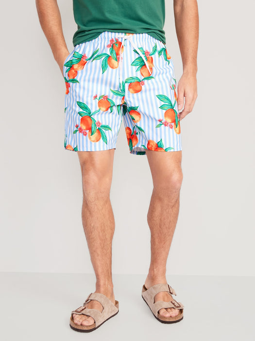 Printed Swim Trunks -- 5-inch inseam