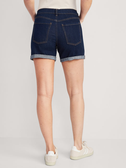 Mid-Rise Wow Jean Shorts for Women -- 5-inch inseam