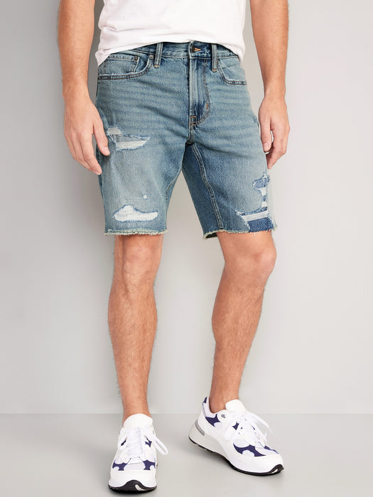 Slim Built-In Flex Cut-Off Jean Shorts for Men -- 9.5-inch inseam