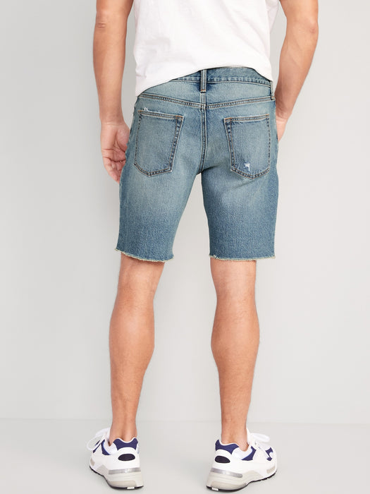 Slim Built-In Flex Cut-Off Jean Shorts for Men -- 9.5-inch inseam