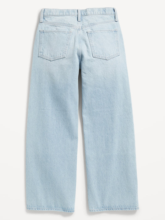 High-Waisted Baggy Wide-Leg Jeans for Girls