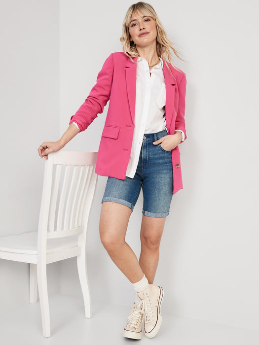 Mid-Rise Wow Jean Shorts for Women -- 9-inch inseam