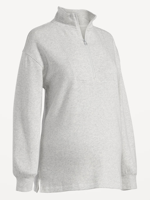 Maternity Quarter-Zip Pullover Sweatshirt