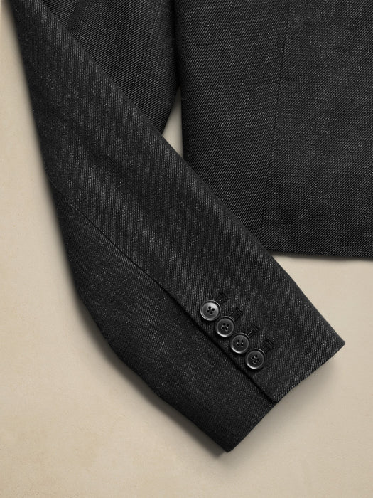 Loretta Wool-Linen Cropped Blazer