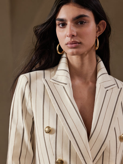 Alva Linen-Cotton Blazer