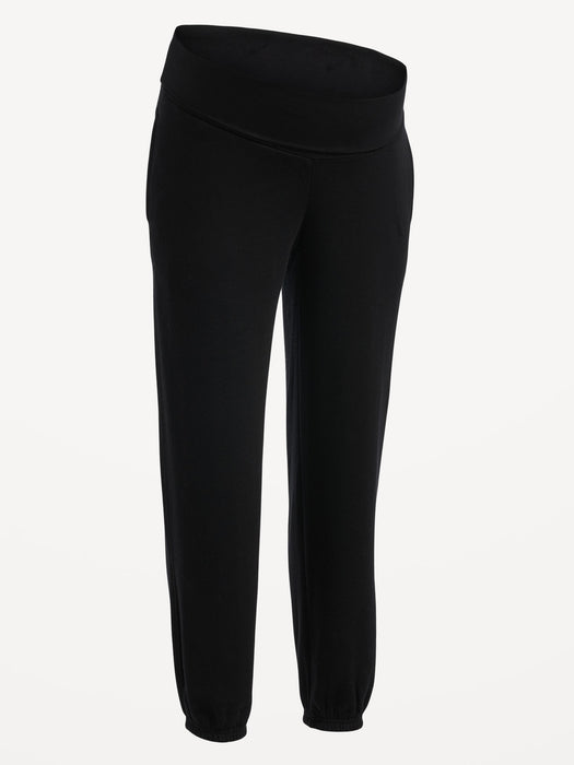 Maternity Rollover-Waist Jogger Sweatpants