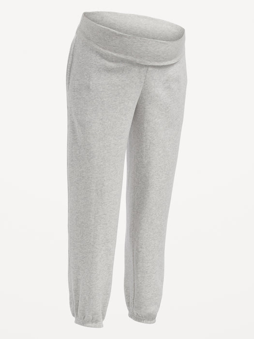 Maternity Rollover-Waist Jogger Sweatpants