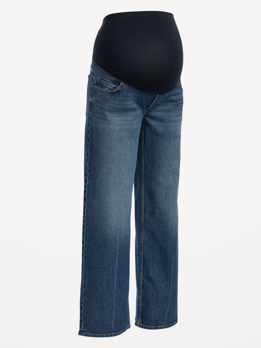 Maternity Full-Panel Wide-Leg Jeans