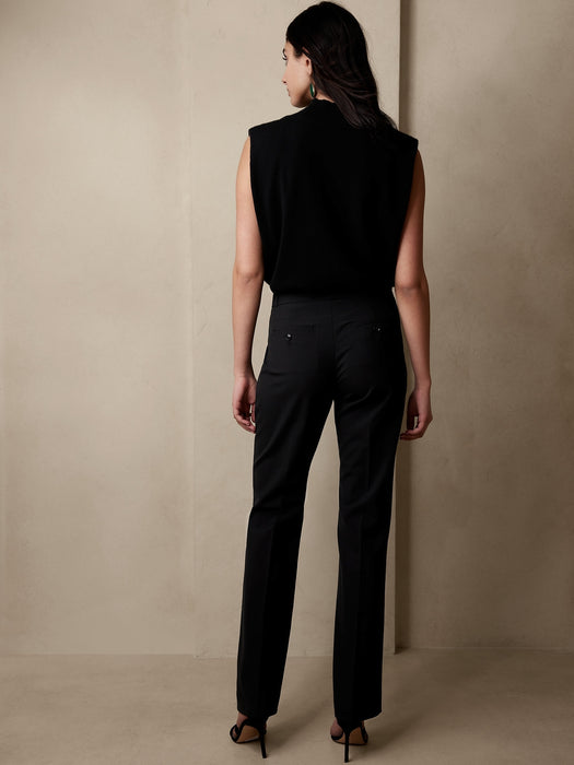 Logan Bootcut-Straight Wool-Blend Pant