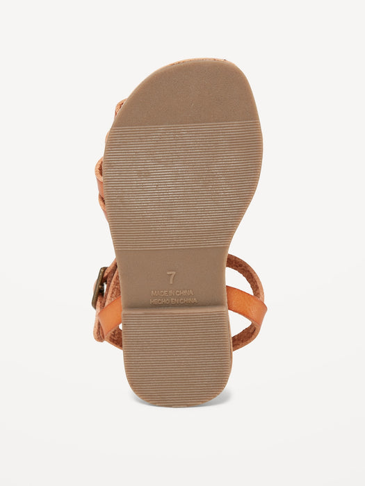 Faux-Leather Fisherman Sandals for Toddler Girls