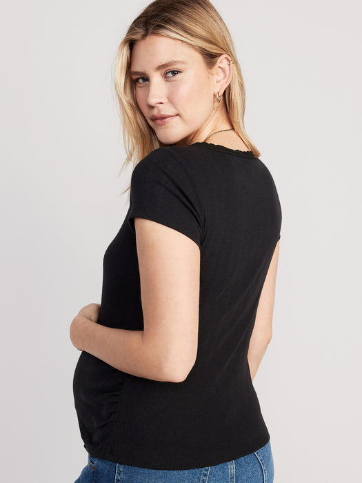Maternity Pointelle-Knit Top