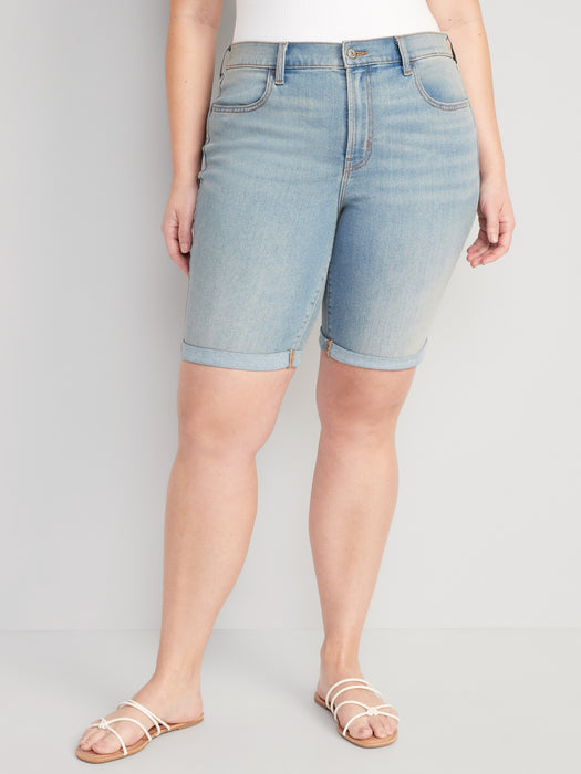 Mid-Rise Wow Jean Shorts for Women -- 9-inch inseam