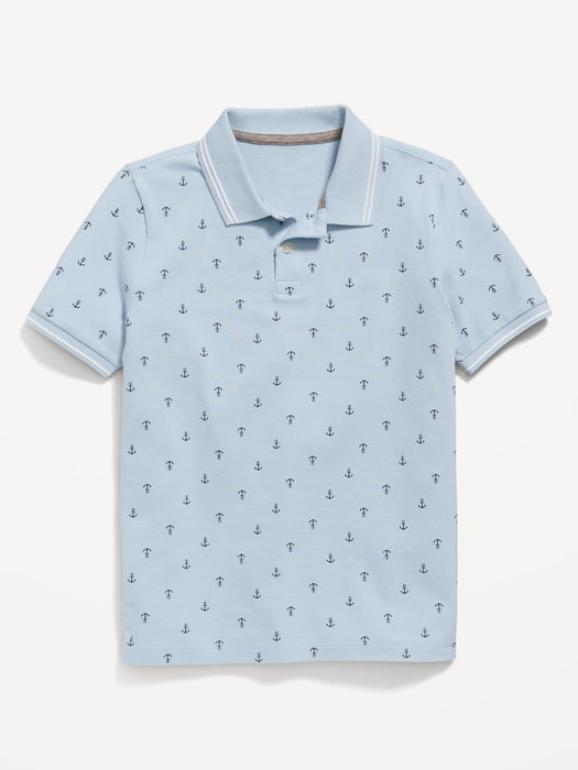 Short-Sleeve Printed Polo Shirt for Boys