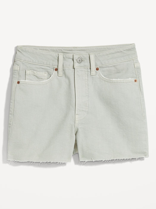 High-Waisted OG Straight Pop-Color Jean Cut-Off Shorts for Women -- 3-inch inseam