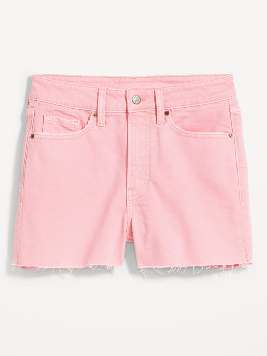 High-Waisted OG Straight Pop-Color Jean Cut-Off Shorts for Women -- 3-inch inseam