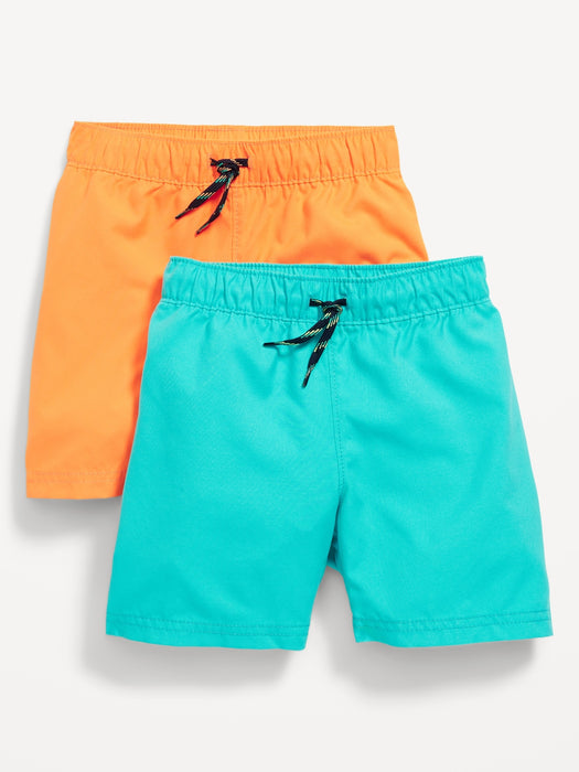 2-Pack Solid Swim Trunks for Toddler Boys