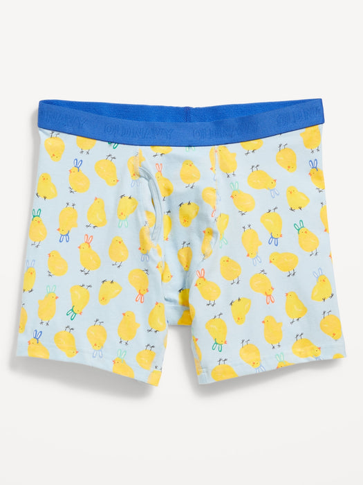 Printed Built-In Flex Boxer-Briefs Underwear for Men -- 6.25-inch inseam