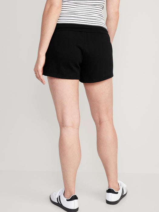 Maternity Foldover-Waist Shorts -- 3-inch inseam